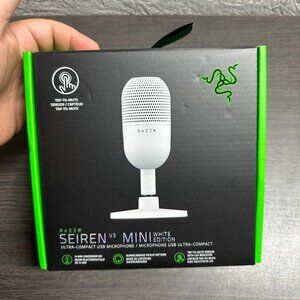 Razer Seiren V3 Mini Ultra-Compact USB Microphone, Tap to Mute, White Edition